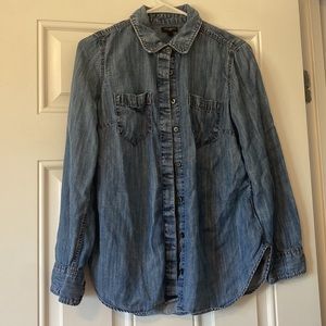 Talbots denim button down shirt